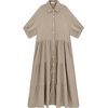 image:imageRVivimos Womens Summer Cotton Button Down Midi Dress with PocketsKhaki