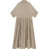 image:imageRVivimos Womens Summer Cotton Button Down Midi Dress with PocketsKhaki