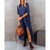 image:imageRVivimos Womens Summer Cotton Button Down Midi Dress with PocketsNavyblue