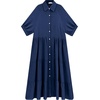 image:imageRVivimos Womens Summer Cotton Button Down Midi Dress with PocketsNavyblue