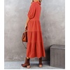 image:imageRVivimos Womens Summer Cotton Button Down Midi Dress with PocketsOrange