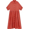 image:imageRVivimos Womens Summer Cotton Button Down Midi Dress with PocketsOrange