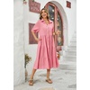 image:imageRVivimos Womens Summer Cotton Button Down Midi Dress with PocketsPink