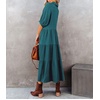 image:imageRVivimos Womens Summer Cotton Button Down Midi Dress with PocketsTeal