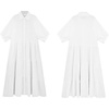 image:imageRVivimos Womens Summer Cotton Button Down Midi Dress with PocketsWhite