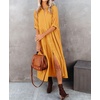 image:imageRVivimos Womens Summer Cotton Button Down Midi Dress with PocketsYellow