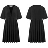 image:imageRVivimos Womens Summer Cotton Loose Casual Tunic Mini DressBlack
