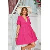 image:imageRVivimos Womens Summer Cotton Loose Casual Tunic Mini DressHotpink