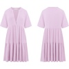 image:imageRVivimos Womens Summer Cotton Loose Casual Tunic Mini DressLavender
