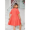 image:imageRVivimos Womens Summer Cotton Loose Casual Tunic Mini DressOrange