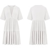 image:imageRVivimos Womens Summer Cotton Loose Casual Tunic Mini DressWhite