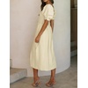 image:imageRVivimos Womens Summer Cotton OffShoulder Midi DressBeige