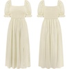 image:imageRVivimos Womens Summer Cotton OffShoulder Midi DressBeige