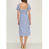 image:imageRVivimos Womens Summer Cotton OffShoulder Midi DressBlueplaid