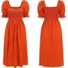 image:imageRVivimos Womens Summer Cotton OffShoulder Midi DressOrange