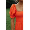 image:imageRVivimos Womens Summer Cotton OffShoulder Midi DressOrange
