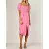 image:imageRVivimos Womens Summer Cotton OffShoulder Midi DressPink