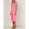 image:imageRVivimos Womens Summer Cotton OffShoulder Midi DressPink