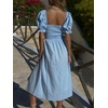 image:imageRVivimos Womens Summer Cotton OffShoulder Midi DressSkyblue