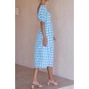 image:imageRVivimos Womens Summer Cotton OffShoulder Midi DressSkyblueplaid