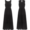 image:imageRVivimos Womens Summer Cotton Smocked Flowy Tank Midi Dress with PocketsBlack