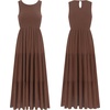 image:imageRVivimos Womens Summer Cotton Smocked Flowy Tank Midi Dress with PocketsBrown