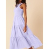 image:imageRVivimos Womens Summer Cotton Smocked Flowy Tank Midi Dress with PocketsLight Purple