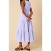 image:imageRVivimos Womens Summer Cotton Smocked Flowy Tank Midi Dress with PocketsLight Purple