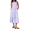 image:imageRVivimos Womens Summer Cotton Smocked Flowy Tank Midi Dress with PocketsLight Purple