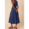 image:imageRVivimos Womens Summer Cotton Smocked Flowy Tank Midi Dress with PocketsNavy Blue