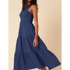 image:imageRVivimos Womens Summer Cotton Smocked Flowy Tank Midi Dress with PocketsNavy Blue