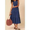 image:imageRVivimos Womens Summer Cotton Smocked Flowy Tank Midi Dress with PocketsNavy Blue