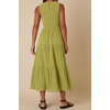 image:imageRVivimos Womens Summer Cotton Smocked Flowy Tank Midi Dress with PocketsOlive Green