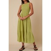 image:imageRVivimos Womens Summer Cotton Smocked Flowy Tank Midi Dress with PocketsOlive Green