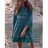 image:imageRVivimos Womens Summer Half Sleeve Floral Mini Tunic DressGreen