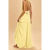 image:imageRVivimos Womens Summer Halter Elastic Waist Boho Maxi DressLight Yellow