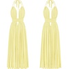 image:imageRVivimos Womens Summer Halter Elastic Waist Boho Maxi DressLight Yellow