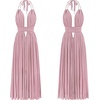 image:imageRVivimos Womens Summer Halter Elastic Waist Boho Maxi DressPink