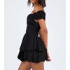 image:imageRVivimos Womens Summer Smocked Waist Layered Mini DressBlack