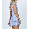 image:imageRVivimos Womens Summer Smocked Waist Layered Mini DressBlue