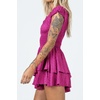 image:imageRVivimos Womens Summer Smocked Waist Layered Mini DressFuchsia