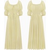 image:imageRVivimos Womens Summer Square Neck Elastic Empire Waist Midi DressLight Yellow
