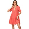 image:imageRVivimos Womens Summer Cotton Loose Casual Tunic Mini DressOrange