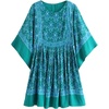 image:imageRVivimos Womens Summer Half Sleeve Floral Mini Tunic DressGreen