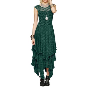 image:imageRVivimos Womens Lace Long Dress with Slip Two PiecesDark Green