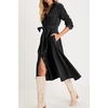 image:imageRVivimos Womens Fall Winter Corduroy Button Down Midi DressBlack