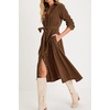 image:imageRVivimos Womens Fall Winter Corduroy Button Down Midi DressBrown