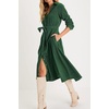 image:imageRVivimos Womens Fall Winter Corduroy Button Down Midi DressDark Green