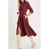 image:imageRVivimos Womens Fall Winter Corduroy Button Down Midi DressWine Red