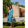 image:imageRVivimos Womens Long Sleeve Casual Boho Floral Midi DressesDarkturquoise